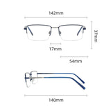Trendy Metal Semi-Rimmed Eyewear