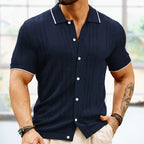 Men's Summer Trendy casual knitted polo shirt