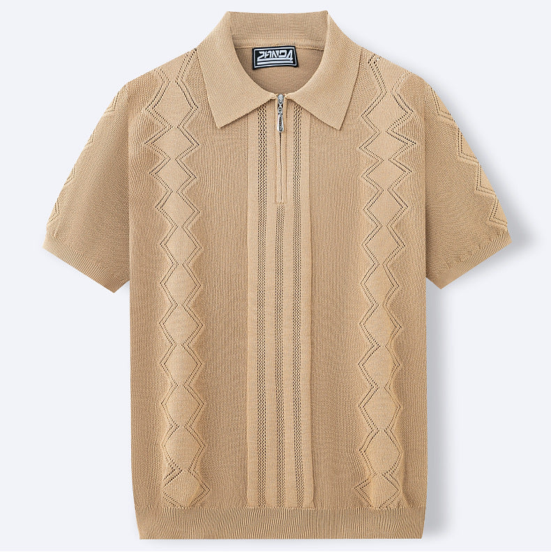 Men's foreign trade business casual knitted Polo shirt