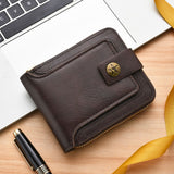 Vintage Style Small PU Leather Men's Wallet