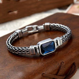 Royal Blue Stone Vintage Chain Bracelet