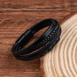 Modern Titanium Steel Layered Wristband