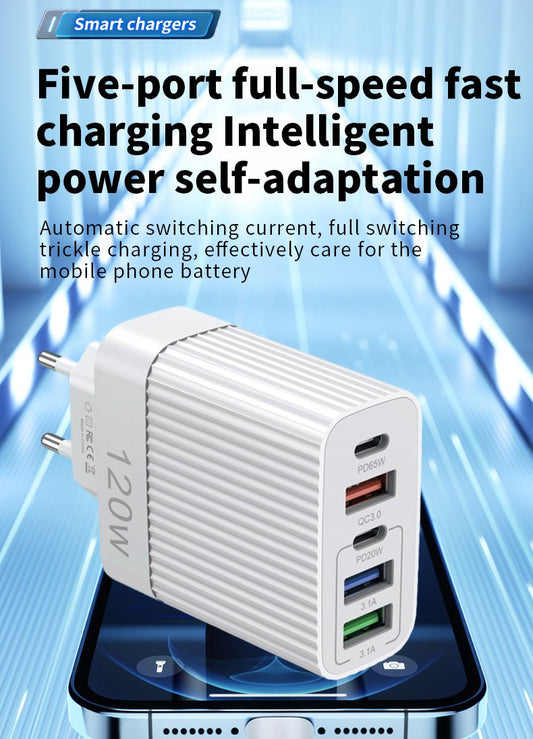 5 in 1 USB-C Multi-Port Fast Charging Adapter