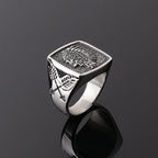 Retro stainless steel men's ring