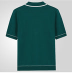Man Ice Silk Short Sleeve Luxury Knitted Polo Shirt