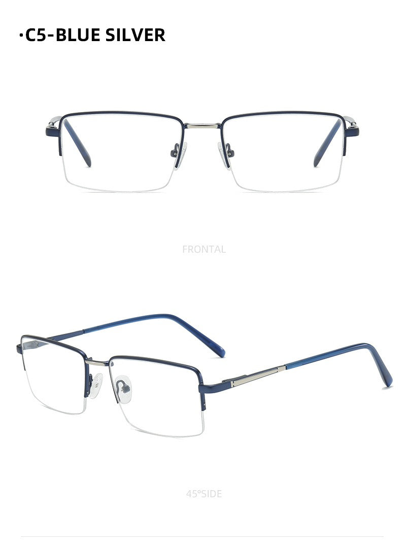 Trendy Metal Semi-Rimmed Eyewear