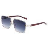 Wood Tone Luxe Sunglasses