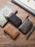 Multi-Function Leather Wallet With Key Ring Holder
