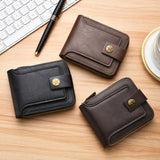 Vintage Style Small PU Leather Men's Wallet