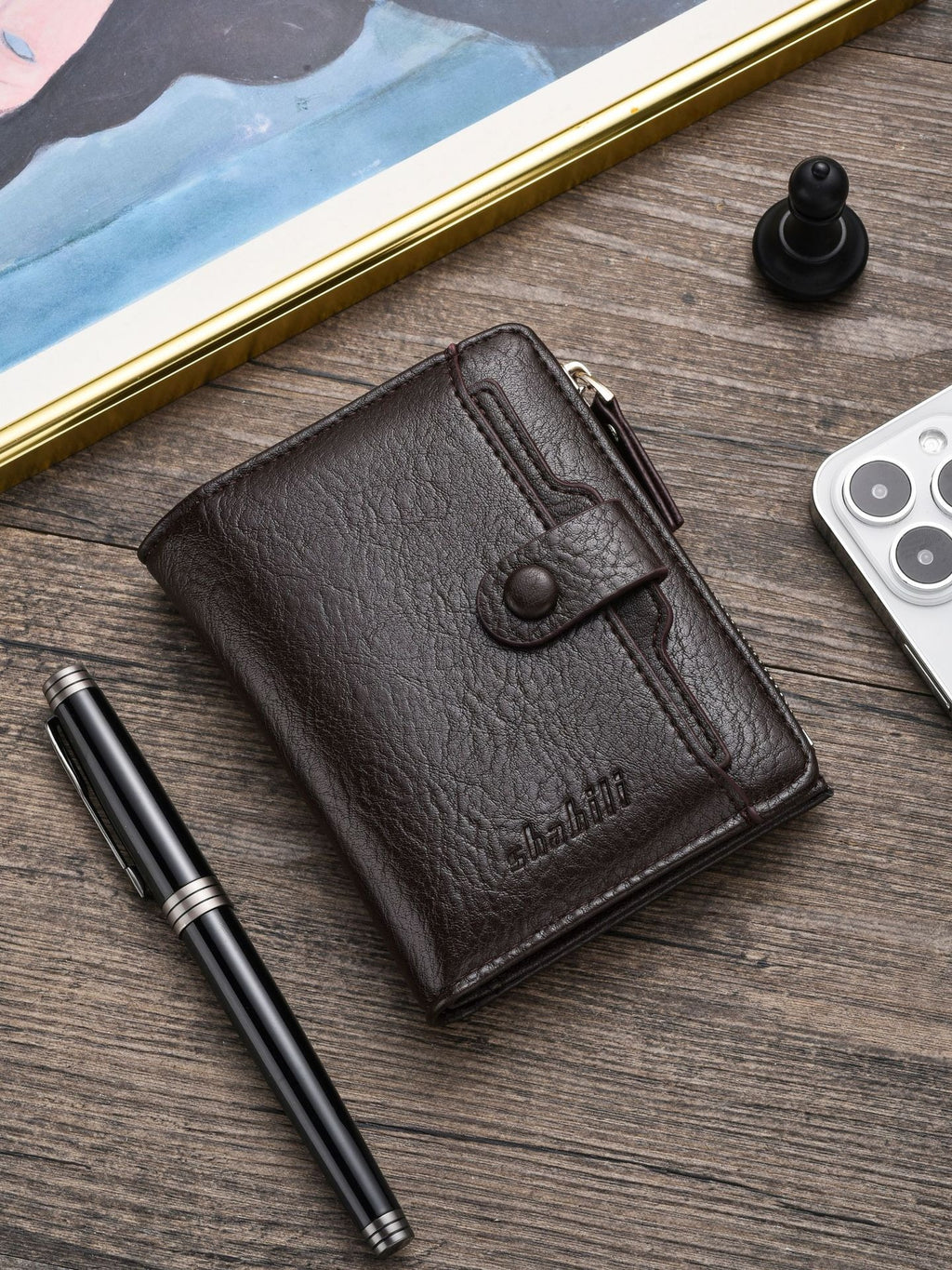 Retro Zipper Buckle Men's  Wallet