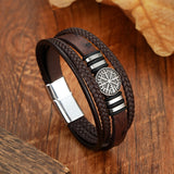 Cross-Border Handmade Braided Leather Wristband