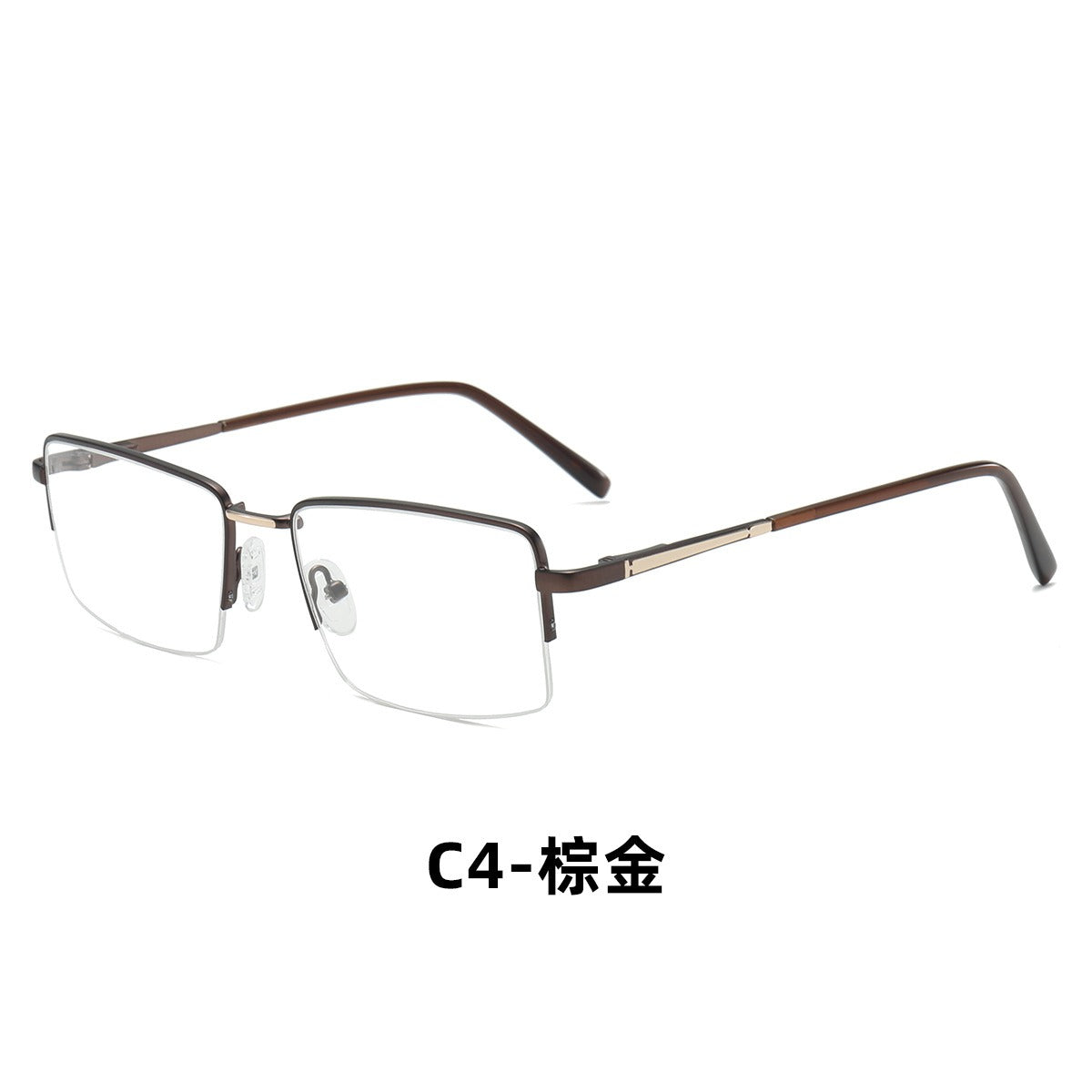 Trendy Metal Semi-Rimmed Eyewear