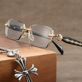 New anti-blue fashionable rimless Optical Glass