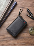 Multi-Function Leather Wallet With Key Ring Holder