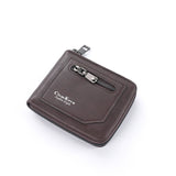 Modern Brown Zipper Secure Men’s Wallet