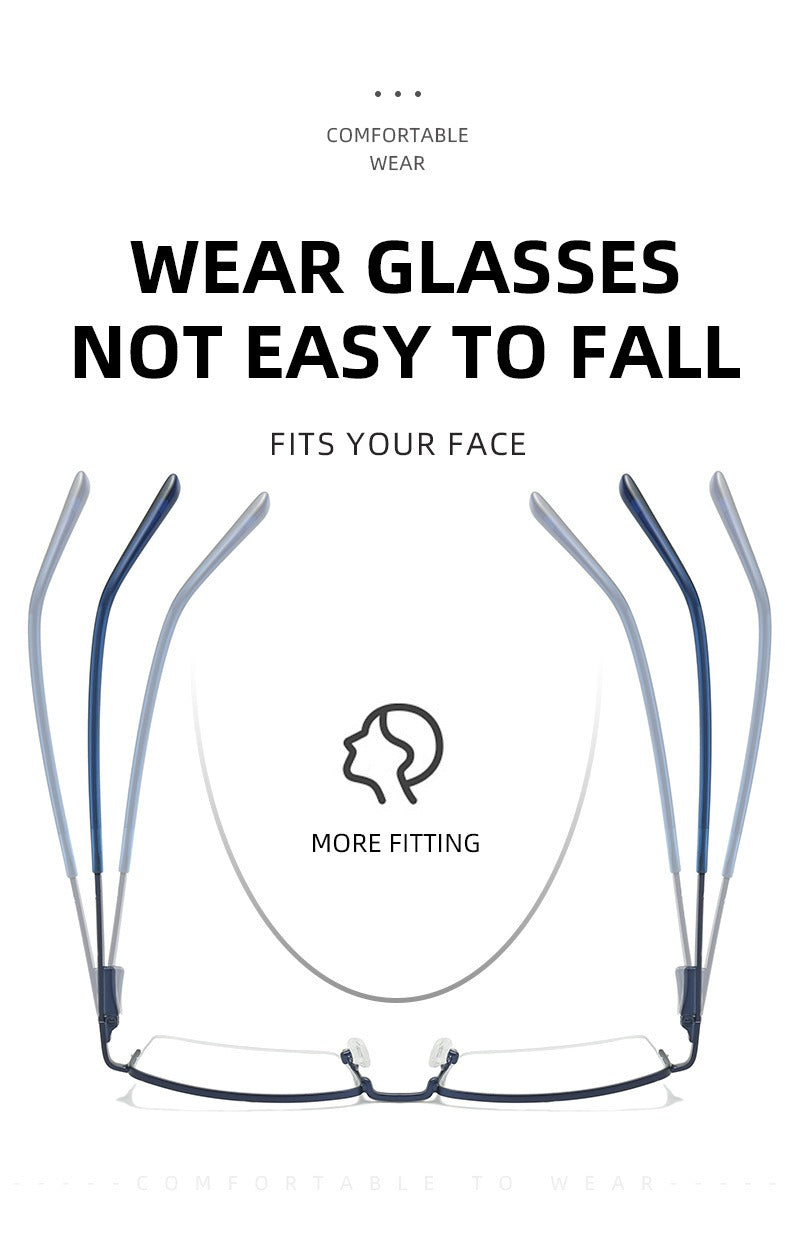 Trendy Metal Semi-Rimmed Eyewear