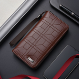 High Capacity Long Men Luxury PU Leather Wallet