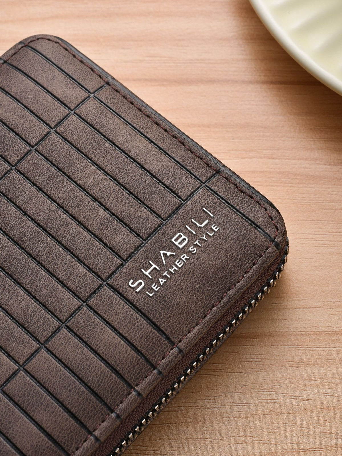 Zippered PU Leather Men’s Retro Wallet