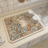 American retro kitchen drain mat