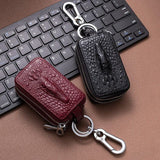 Crocodile Pattern Cowhide Key Holder