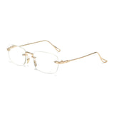 Rimless Ultra-light Metal Frame Optical Glass