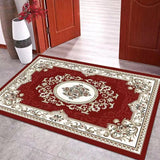 Vintage Grace with Floral Frame Floor Mat