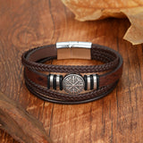 Cross-Border Handmade Braided Leather Wristband