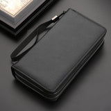 Double Zipper Soft Leather Business Clutch