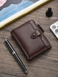 Retro Zipper Buckle Men's  Wallet