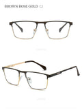 Sleek Premium Full-Frame Metal Eyeglasses