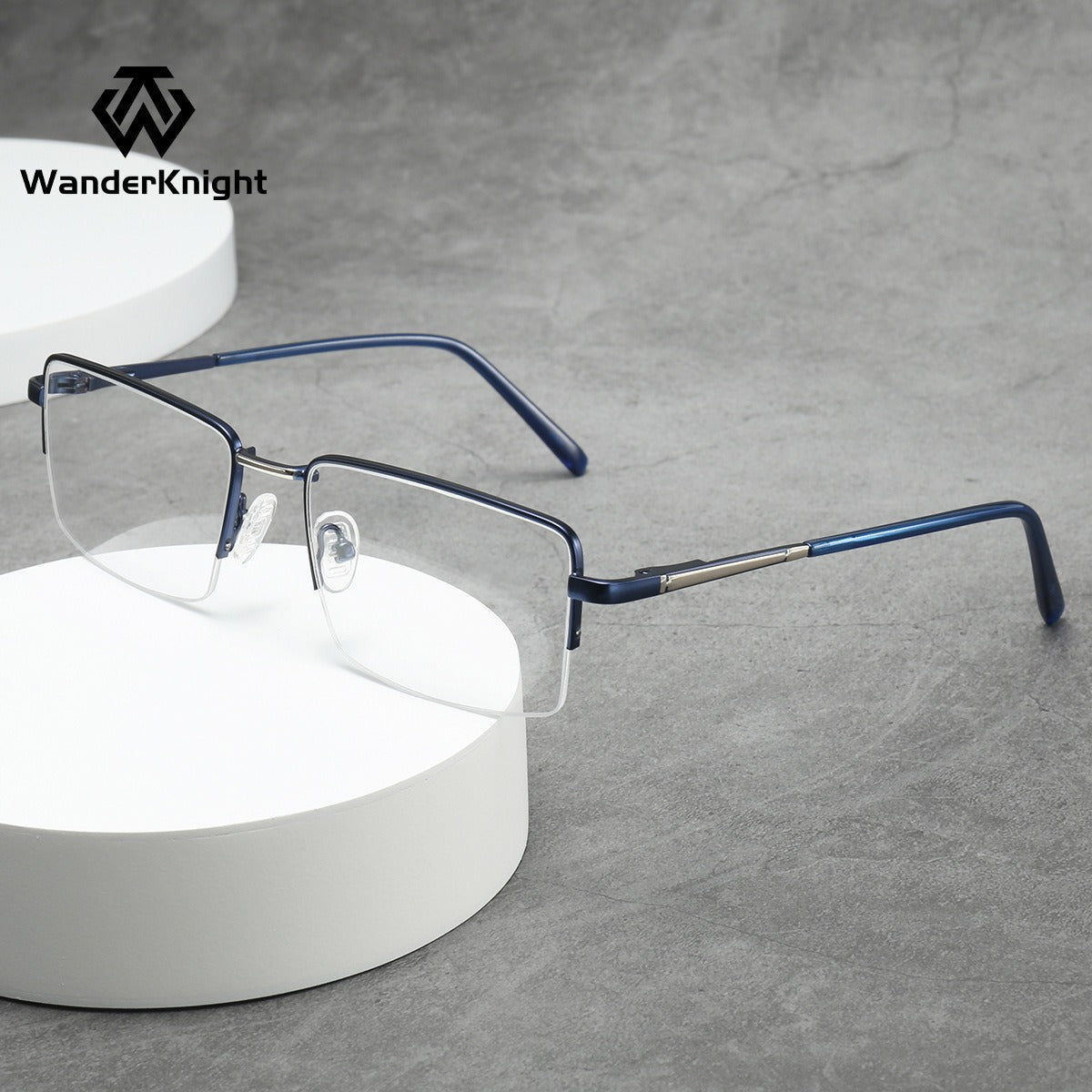 Trendy Metal Semi-Rimmed Eyewear