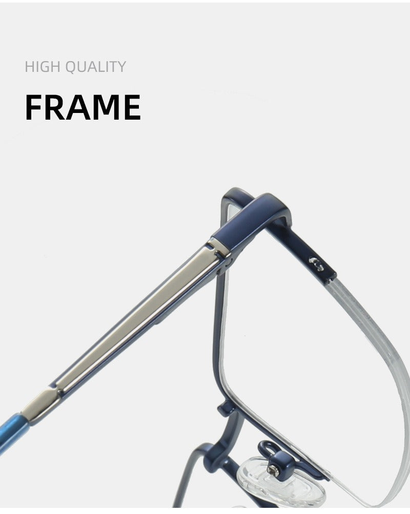 Trendy Metal Semi-Rimmed Eyewear