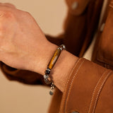 Tiger Eye Retro Titanium Steel Bracelet