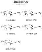 Trendy Metal Semi-Rimmed Eyewear