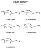 Trendy Metal Semi-Rimmed Eyewear
