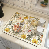American retro kitchen drain mat