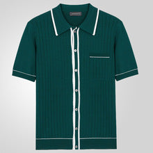 Man Ice Silk Short Sleeve Luxury Knitted Polo Shirt