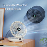 USB Rechargeable Wall-Mounted Folding Desktop Fan