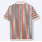 Men's Summer New Striped Jacquard Knitted Polo Shirt
