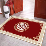 Vintage Grace with Floral Frame Floor Mat