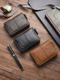 Vintage Cowhide Accordion Leather  Wallet