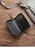 Multi-Function Leather Wallet With Key Ring Holder