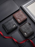 Men’s Short Zipper Wallet with Large Capacity