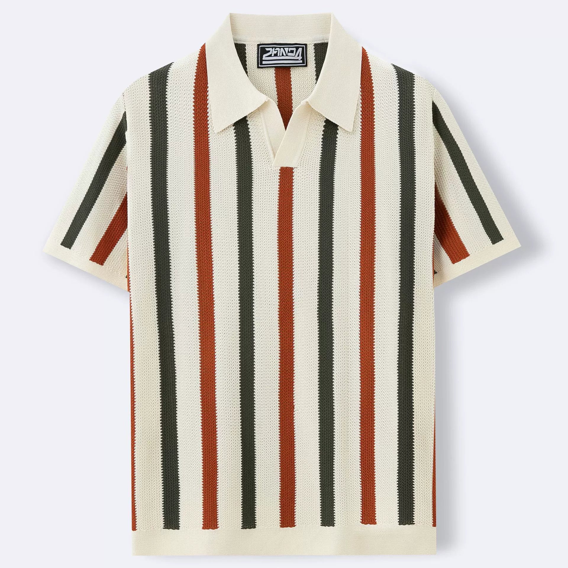 Mens Knitted Hollow Breathable Business Polo Shirt