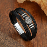 Cross-Border Handmade Braided Leather Wristband