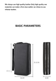 Double Zipper Soft Leather Business Clutch