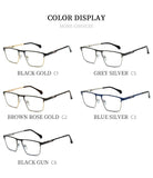 Sleek Premium Full-Frame Metal Eyeglasses