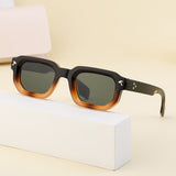 High Quality Men Rectangle Polarized Small Lenses Sunglass