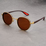 Retro Gold-Rimmed Casual Sunglasses