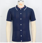 Men's Summer Trendy casual knitted polo shirt